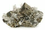 Gleaming Pyrite Crystals with Quartz Crystals - Peru #238974-1